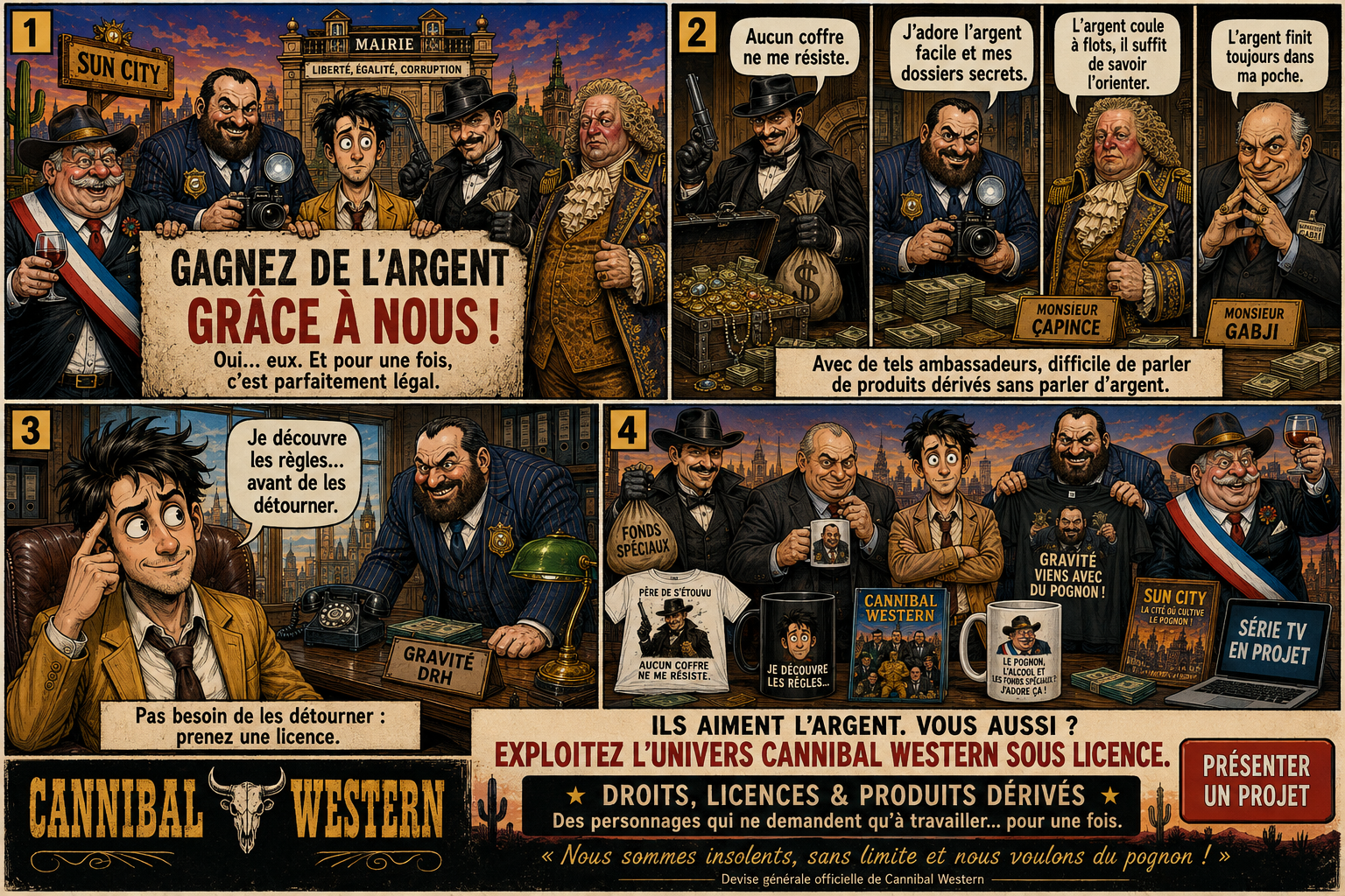 Licences et produits dérivés Cannibal Western par Artagan
